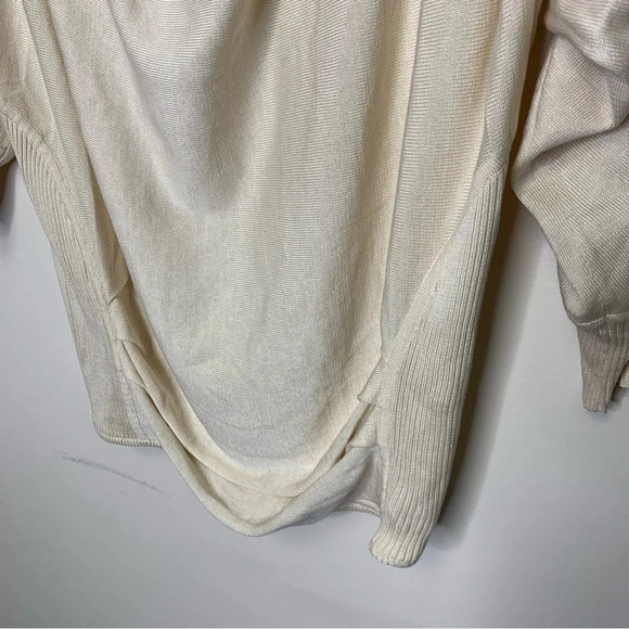 90s Diane Von Furstenberg Silk Blend Lightweight Knit Neutral Top Size Small - Picture 5 of 16